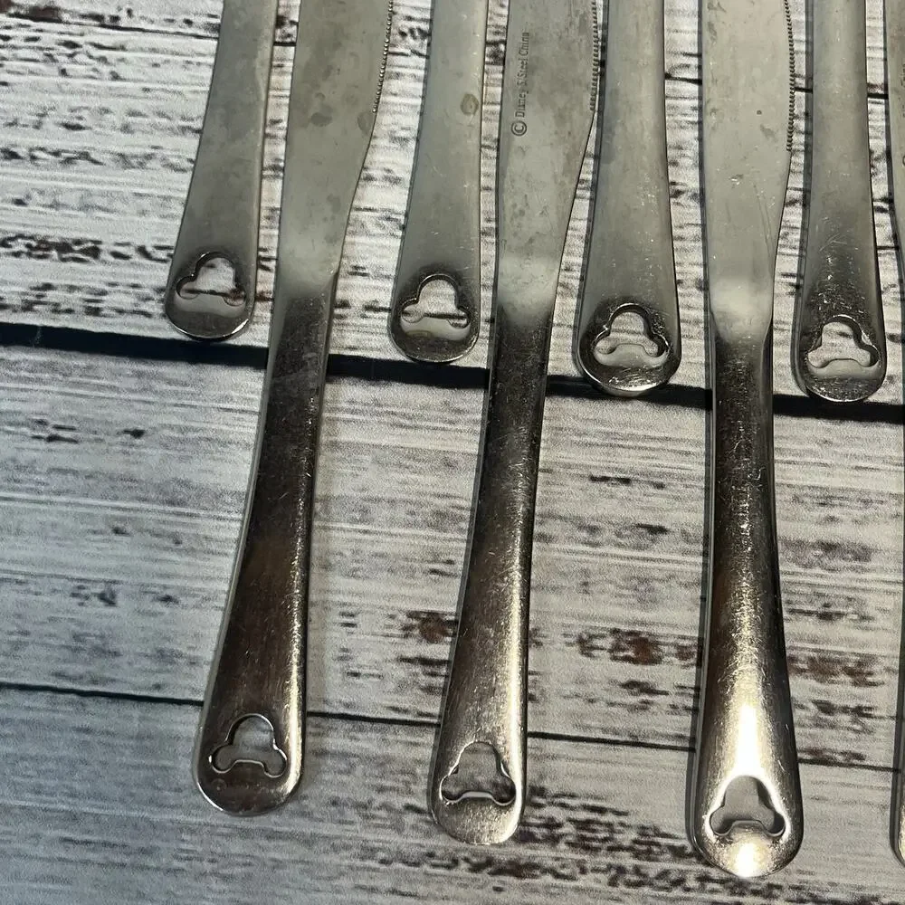 16pc Set of Disney Mickey Mouse Table Knives Stainless Steel Silverware Dinner